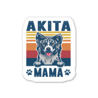 Akita Mama Mother Retro Gifts Dog Mom Sticker | Artistshot