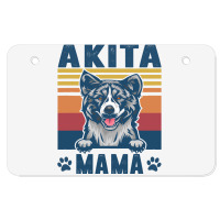 Akita Mama Mother Retro Gifts Dog Mom Atv License Plate | Artistshot