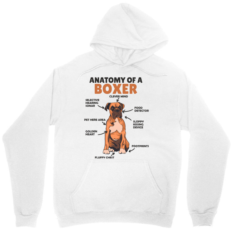 Anatomy Of A Boxer Cute Dogs Funny Dog Boxer 3 Unisex Hoodie | Artistshot