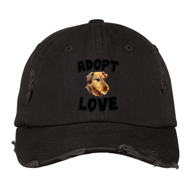 Adopt Dog Love Airedale Terrier My Rescue Animal L Vintage Cap by GreySchrade | Artistshot