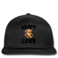 Adopt Dog Love Airedale Terrier My Rescue Animal L Printed Hat | Artistshot