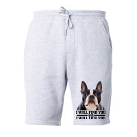 Boston Terrier Will Find And Lick You Funny Bostie Fleece Short | Artistshot