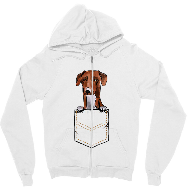 Azawakh Puppy For A Dog Owner Pet Pocket Colored Zipper Hoodie | Artistshot