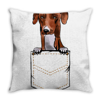 Azawakh Puppy For A Dog Owner Pet Pocket Colored Throw Pillow | Artistshot