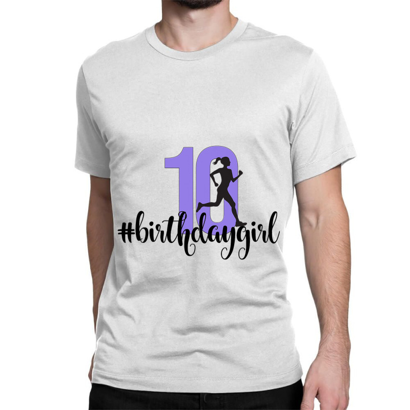 10th Birthday Teen Double Digits Run Track Running Classic T-shirt by DENISEWRIGHT | Artistshot