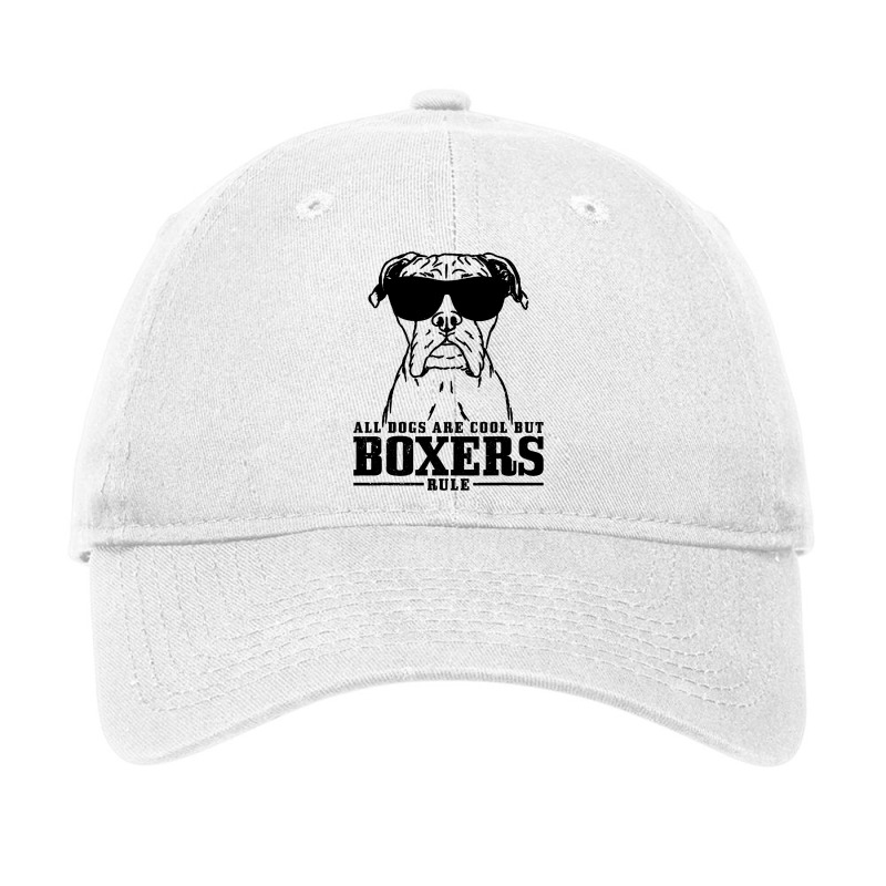 Boxer All Dogs Are Cool But Boxers Rule Funny 3 Adjustable Cap | Artistshot