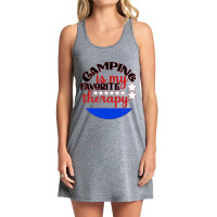 Camping Is My Favorite Therapy Camper Outdoors Ten Tank Dress | Artistshot