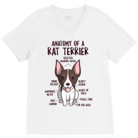 Anatomy Of A Rat Terrier Dog Owner Puppy Funny Cut V-neck Tee | Artistshot