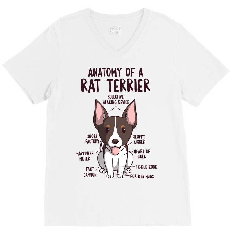 Anatomy Of A Rat Terrier Dog Owner Puppy Funny Cut V-Neck Tee by ELIZABETHBUELNA | Artistshot