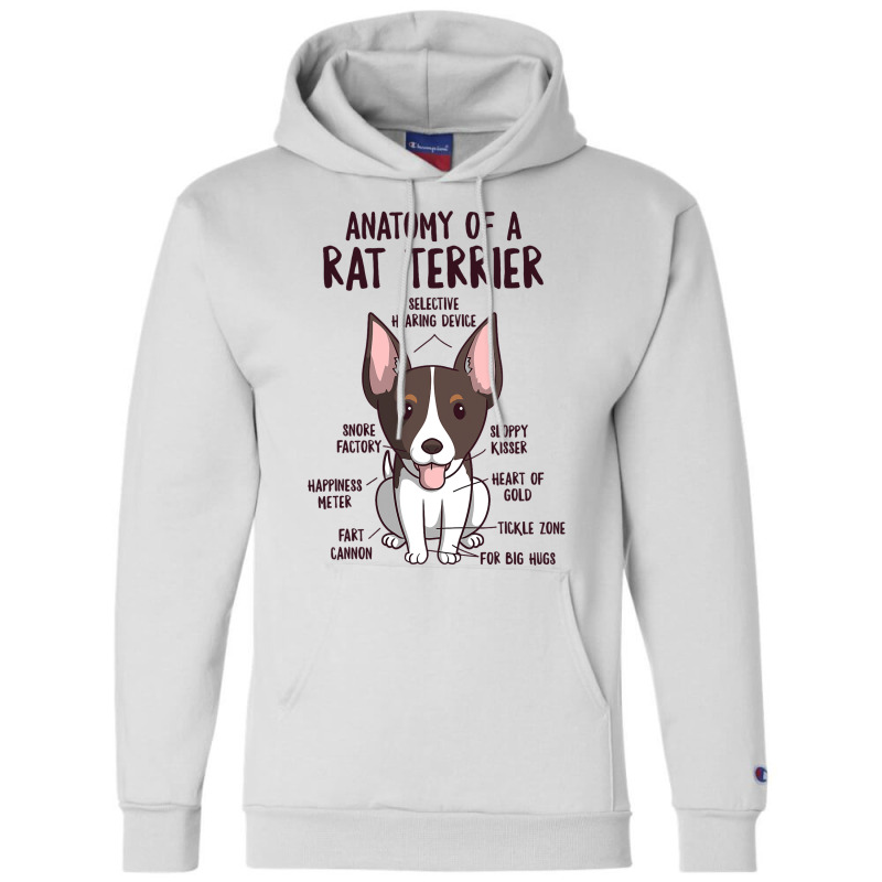 Anatomy Of A Rat Terrier Dog Owner Puppy Funny Cut Champion Hoodie by ELIZABETHBUELNA | Artistshot