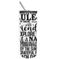 Camping Rules Camping Gear Funny Camper 3 Skinny Tumbler | Artistshot