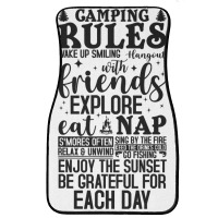 Camping Rules Camping Gear Funny Camper 3 Front Car Mat | Artistshot