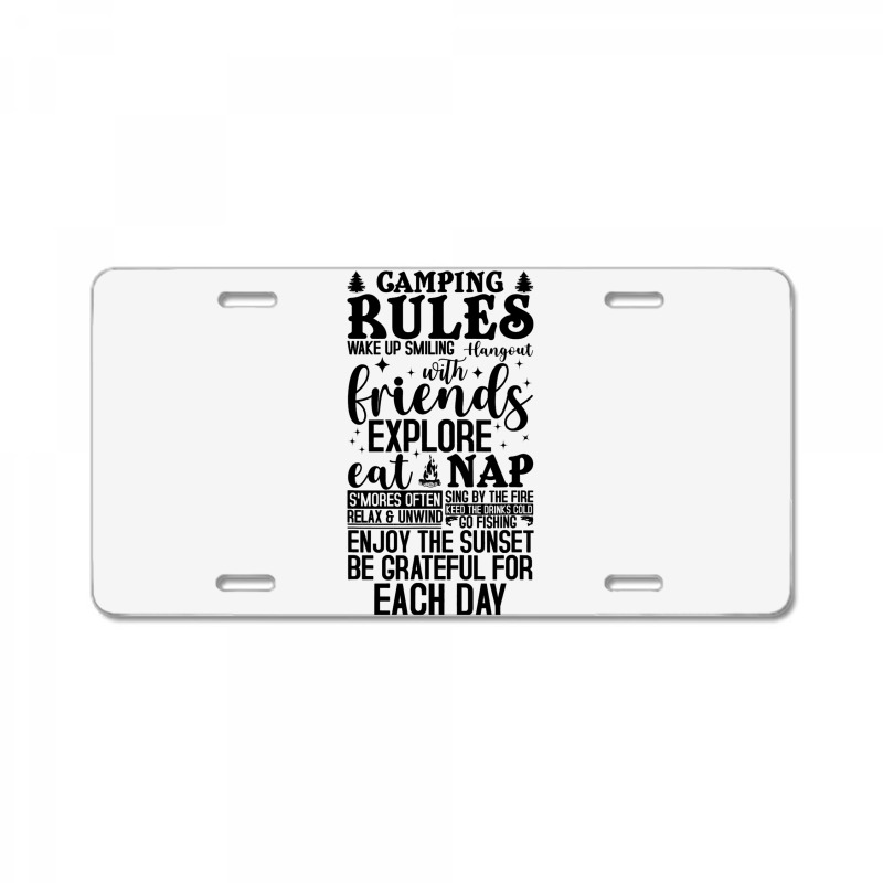 Camping Rules Camping Gear Funny Camper 3 License Plate | Artistshot