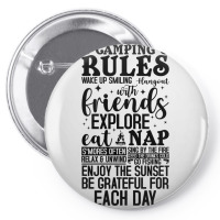 Camping Rules Camping Gear Funny Camper 3 Pin-back Button | Artistshot