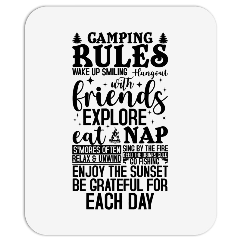 Camping Rules Camping Gear Funny Camper 3 Mousepad | Artistshot