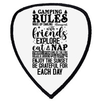 Camping Rules Camping Gear Funny Camper 3 Shield S Patch | Artistshot