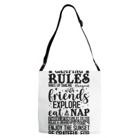 Camping Rules Camping Gear Funny Camper 3 Adjustable Strap Totes | Artistshot