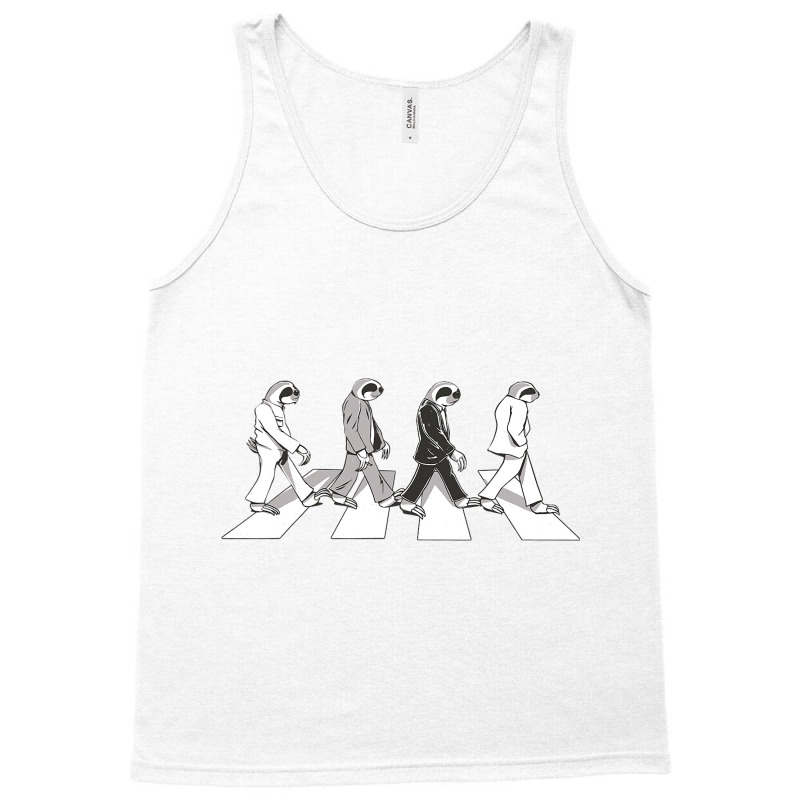 4 Sloths Walking Across A Crosswalk Over The Abbey Tank Top by MALIKASHARIF | Artistshot