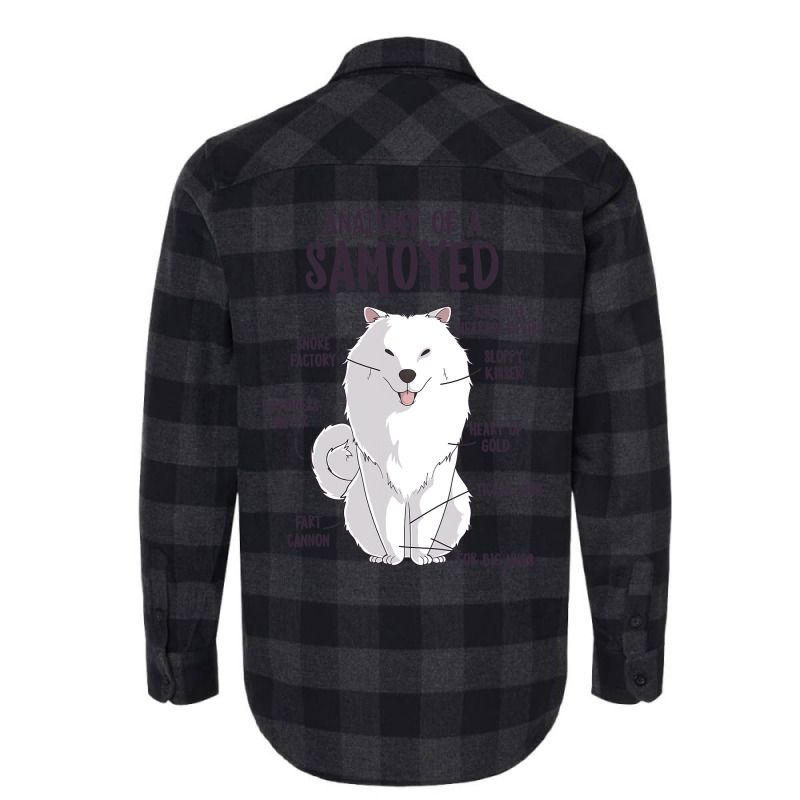 Anatomy Of A Samoyed Dog Puppy Owner Funny Cute Flannel Shirt | Artistshot