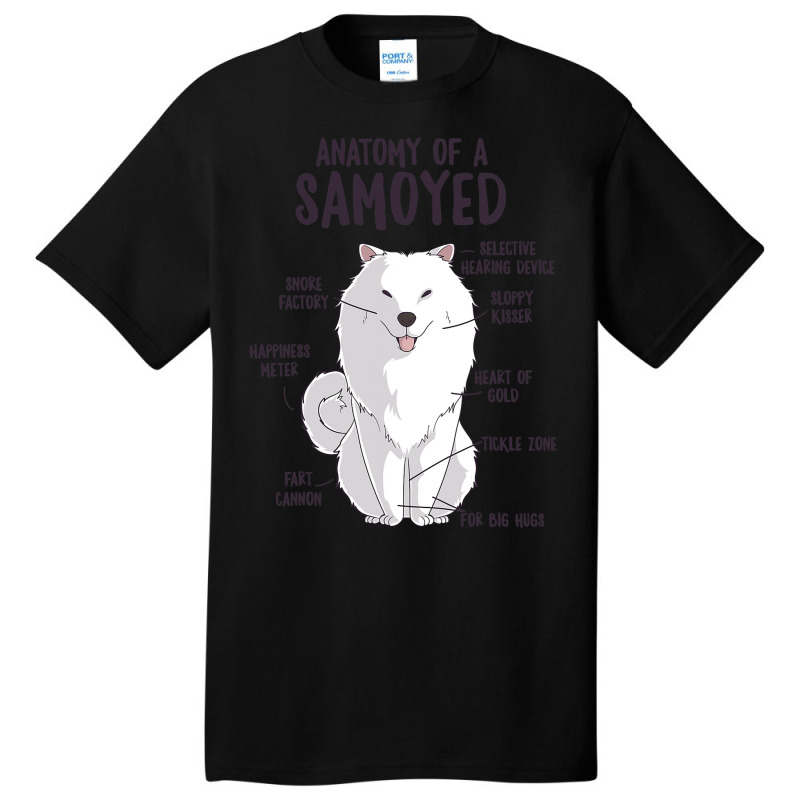 Anatomy Of A Samoyed Dog Puppy Owner Funny Cute Basic T-shirt | Artistshot