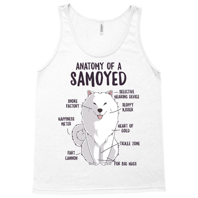 Anatomy Of A Samoyed Dog Puppy Owner Funny Cute Tank Top | Artistshot