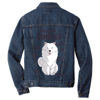 Anatomy Of A Samoyed Dog Puppy Owner Funny Cute Men Denim Jacket | Artistshot