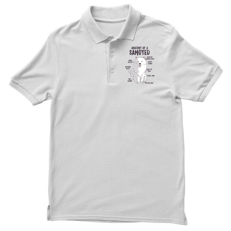 Anatomy Of A Samoyed Dog Puppy Owner Funny Cute Men's Polo Shirt | Artistshot