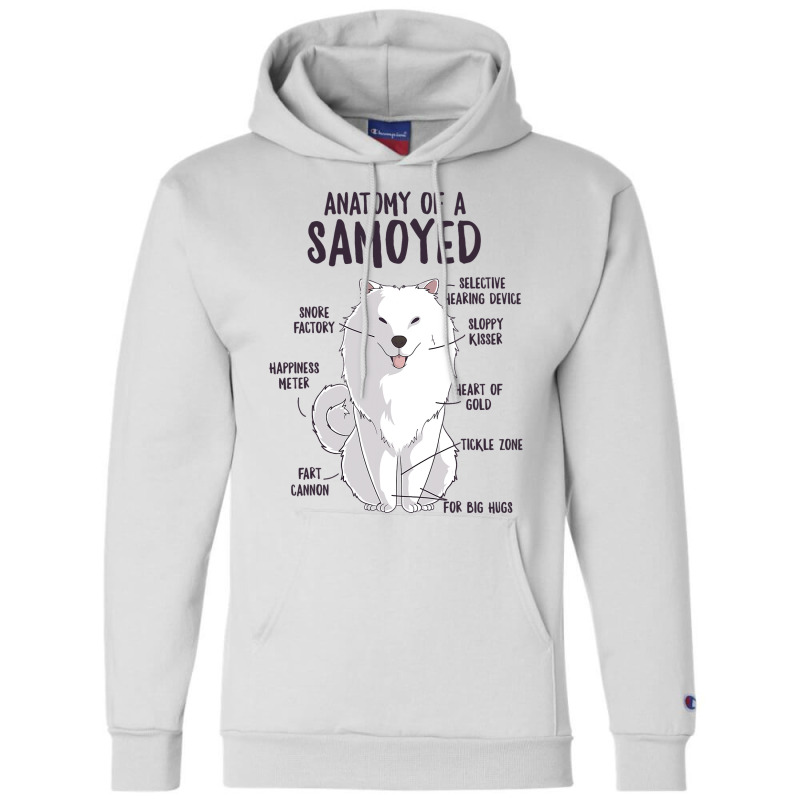 Anatomy Of A Samoyed Dog Puppy Owner Funny Cute Champion Hoodie | Artistshot