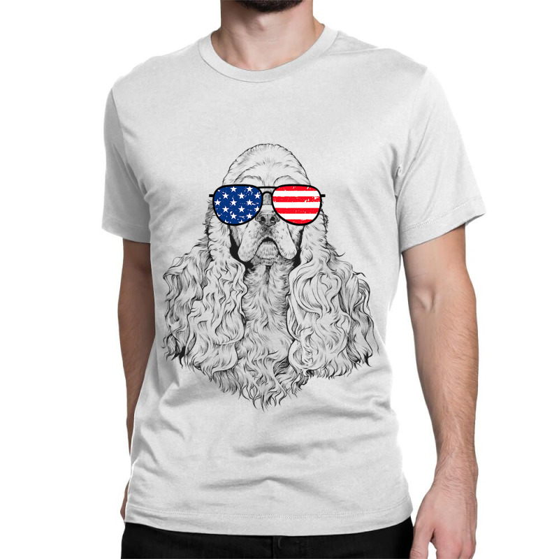 4th Of July American Cocker Spaniel Patriotic Usa  Classic T-shirt | Artistshot