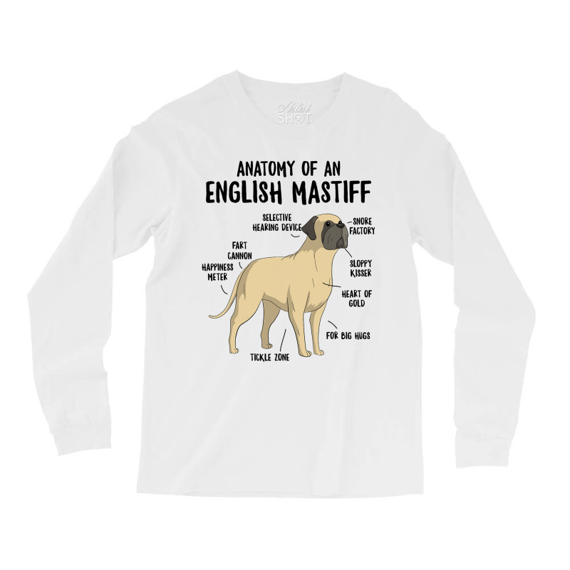 Anatomy Of An English Mastiff Dog Owner Puppy Funn Long Sleeve Shirts | Artistshot