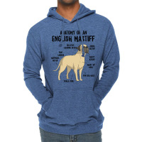 Anatomy Of An English Mastiff Dog Owner Puppy Funn Lightweight Hoodie | Artistshot