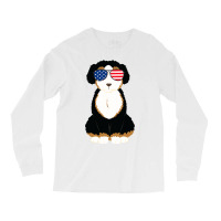 4th Of July Bernedoodle Dog Patriotic Usa American Long Sleeve Shirts | Artistshot