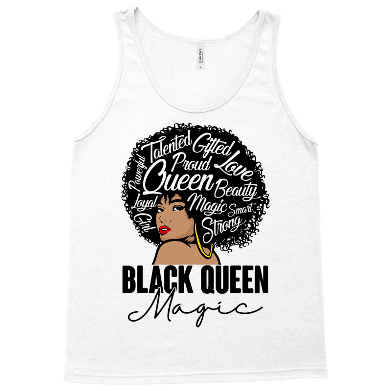 Black Queen Magic Bhm Melanin Skin Pride Afro Girl Tank Top | Artistshot