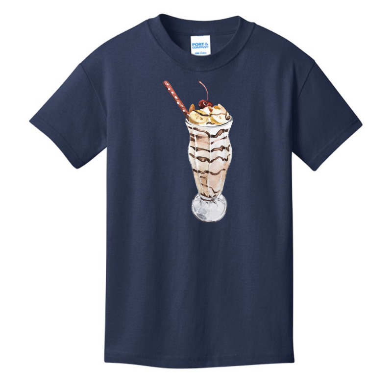 Chocolate Banana Vanilla Sundae T  Shirt Banana Chocolate Milkshake Wi Basic Youth T-shirt by salesmanhuh | Artistshot