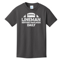 Mens Lineman Serving Pancakes Daily Football Offensive Lineman T Shirt Basic Youth T-shirt | Artistshot