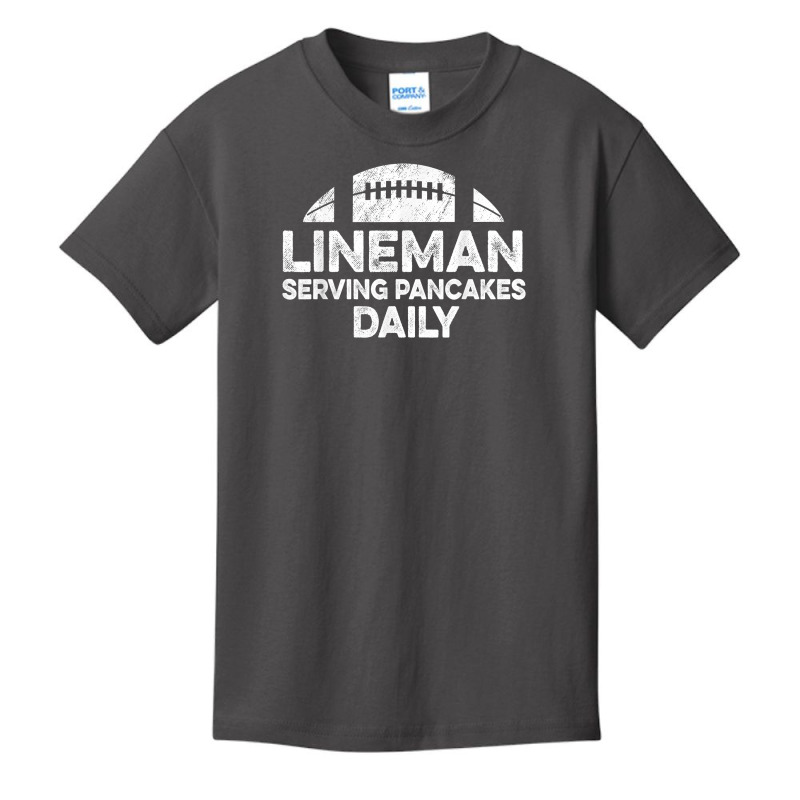 Mens Lineman Serving Pancakes Daily Football Offensive Lineman T Shirt Basic Youth T-shirt | Artistshot