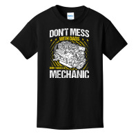 Mechanic Dads Who Raises A Mechanic Mechanic Dad Basic Youth T-shirt | Artistshot