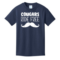 Cougars Ride Free Mustache Rides Cougar Bait T Shirt Basic Youth T-shirt | Artistshot