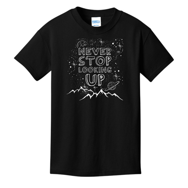 Never Stop Looking Up T Shirt Stargazing Astronomy Shirt Basic Youth T-shirt by nycerecoverdell | Artistshot