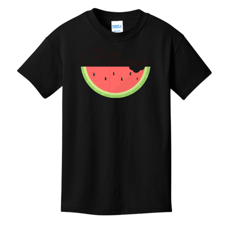 Bite Me T  Shirtwatermelon Bite Me T  Shirt Basic Youth T-shirt by gunwalebloomers | Artistshot