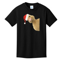 Santa Duck Peeking Or Peking Christmas Duck Pun Chef Giftve Basic Youth T-shirt | Artistshot