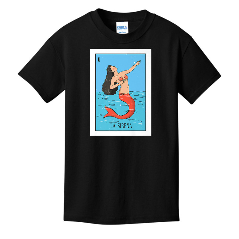 La Mermaid Lottery Gift The Mermaid Card Mexican Lottery Premium T Shi Basic Youth T-shirt by erisseby | Artistshot