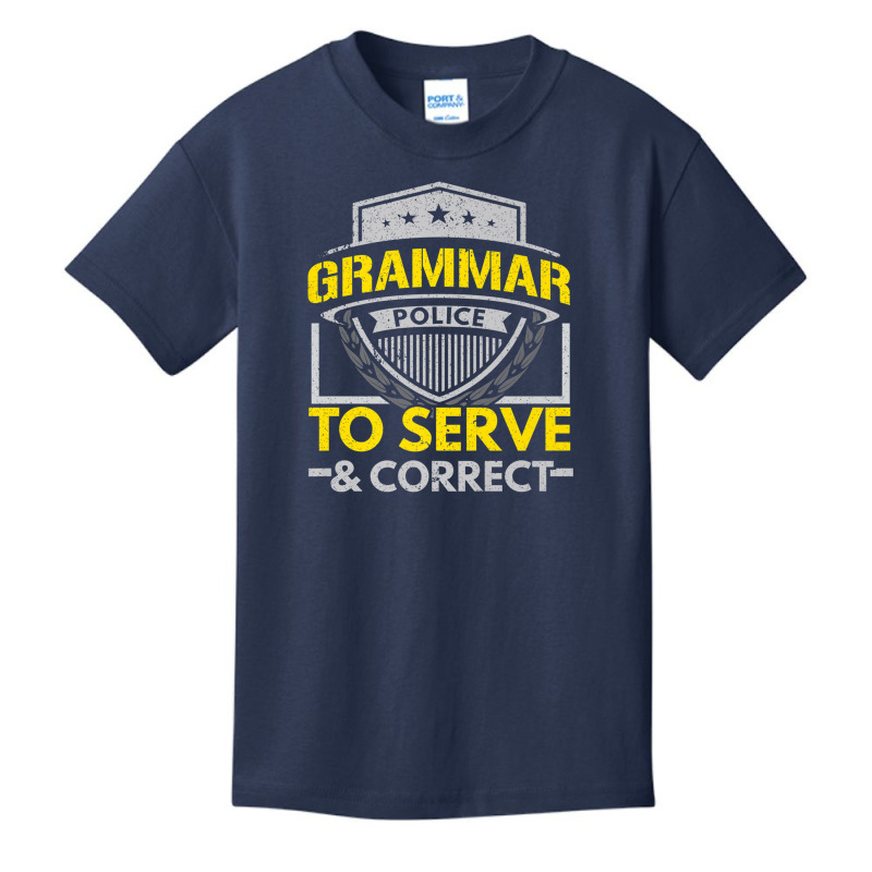 Police Grammar Police To Serve And Correct English Teacher Basic Youth T-shirt by criticizematter | Artistshot