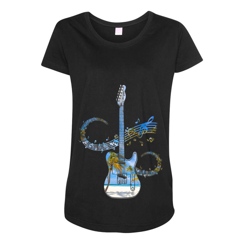 Guitar Rock N Roll Bass Instrument Vintage Metal 4 Maternity Scoop Neck T-shirt by JESSELEON | Artistshot