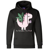 In October Im Pink Dinosaur Ribbon Breast Cancer A Champion Hoodie | Artistshot