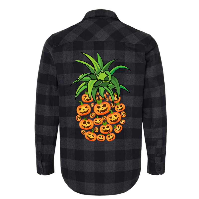 Halloween Pumpkin Face Pineapple Costume For Kids  Flannel Shirt | Artistshot