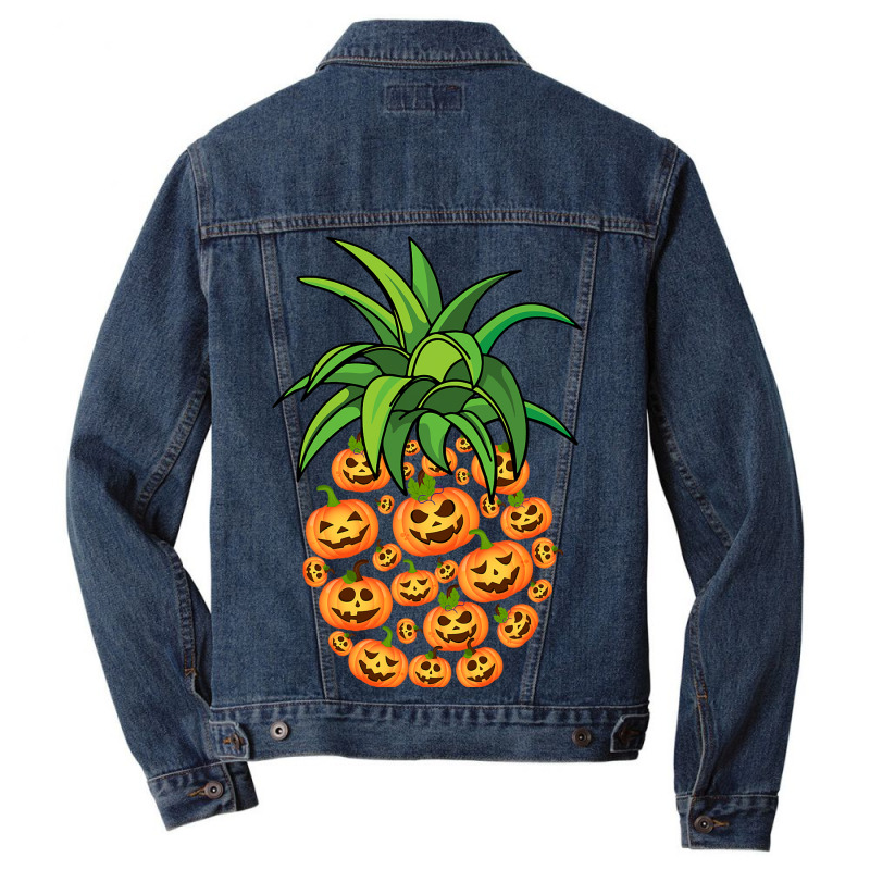 Halloween Pumpkin Face Pineapple Costume For Kids  Men Denim Jacket | Artistshot