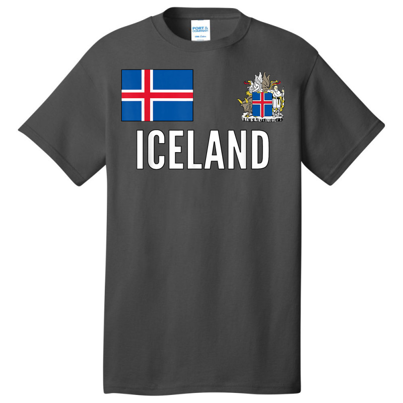 Iceland Soccer Football Jersey Fan Support Team Island T Shirt Basic T-shirt by jacolepachew | Artistshot