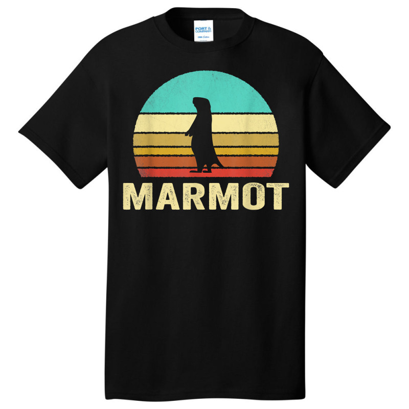 Vintage Marmot Shirt Sunset Basic T-shirt by kadrienstang | Artistshot