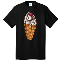 Bubble Waffle Ice Cream T  Shirt Egg Bubble Waffle Vanilla Ice Cream W Basic T-shirt | Artistshot